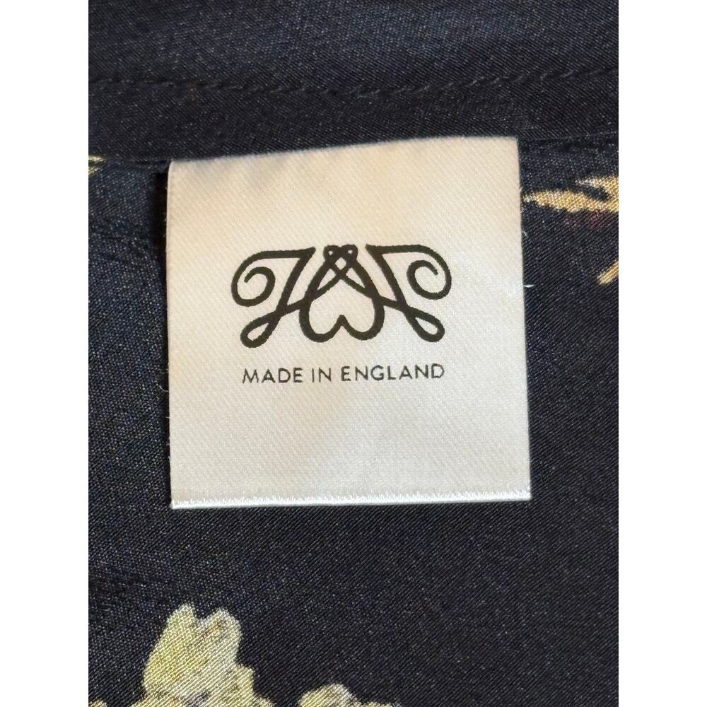 House Of Hackney Silk Floral Dress Velvet Trim Small - Picture 6 of 9